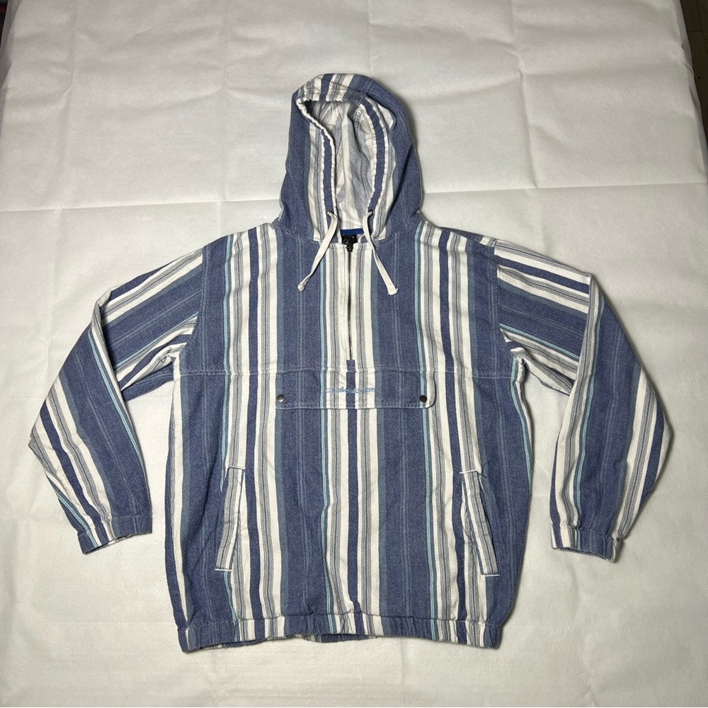Quiksilver‎ Blue and White Striped Men's Sweater